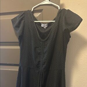 Rolla Coster Black Textured Midi Dress